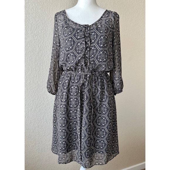 Banana Republic 3/4 sleeve Print Dress - 2P - Picture 1 of 4
